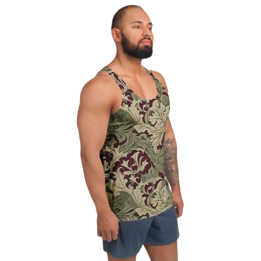 Acanthus Nocturne on a Men's Tank Top