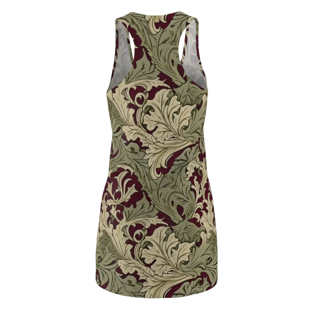 Acanthus Nocturne on Racerback Dress — Back