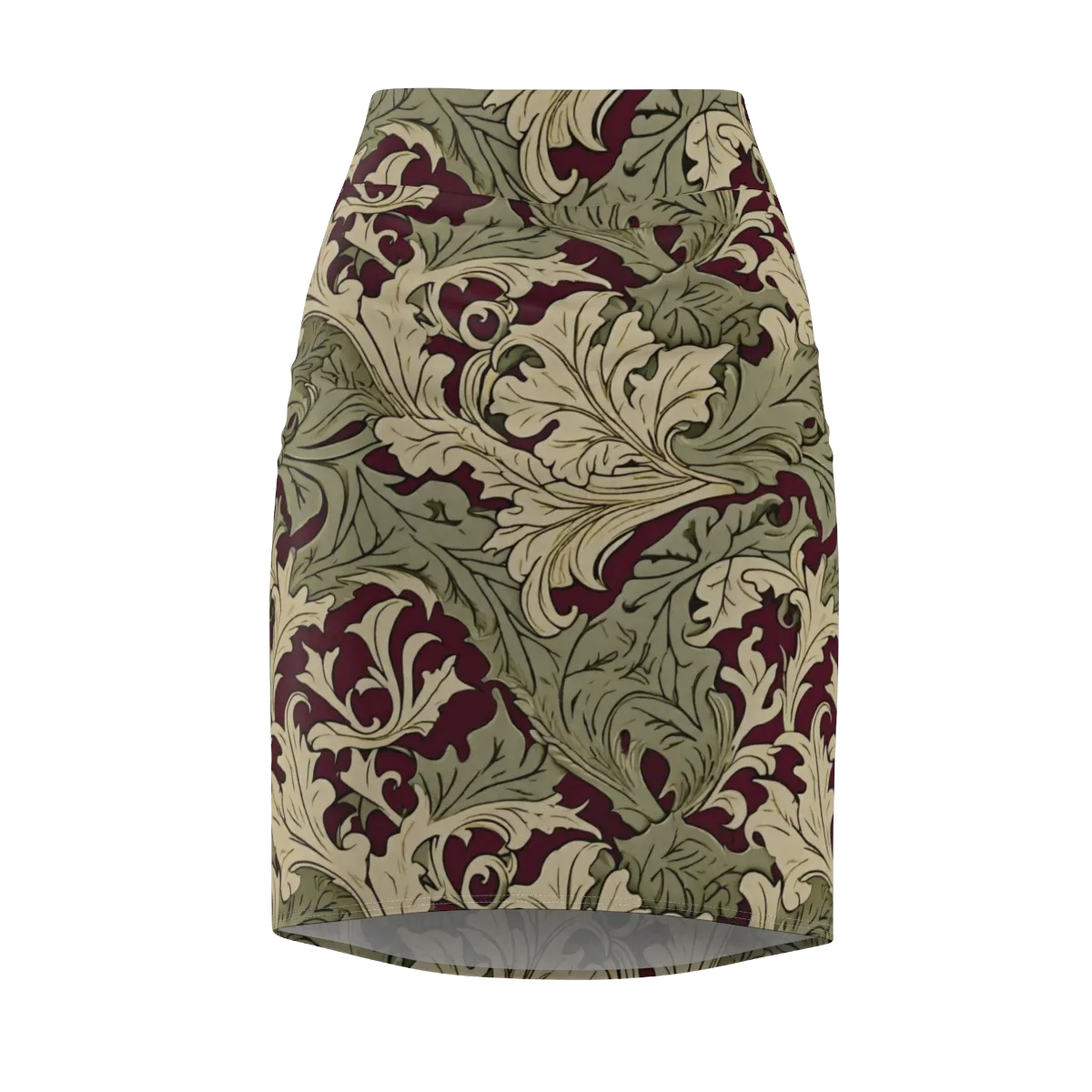 Acanthus Nocturne on Pencil Skirt — Front