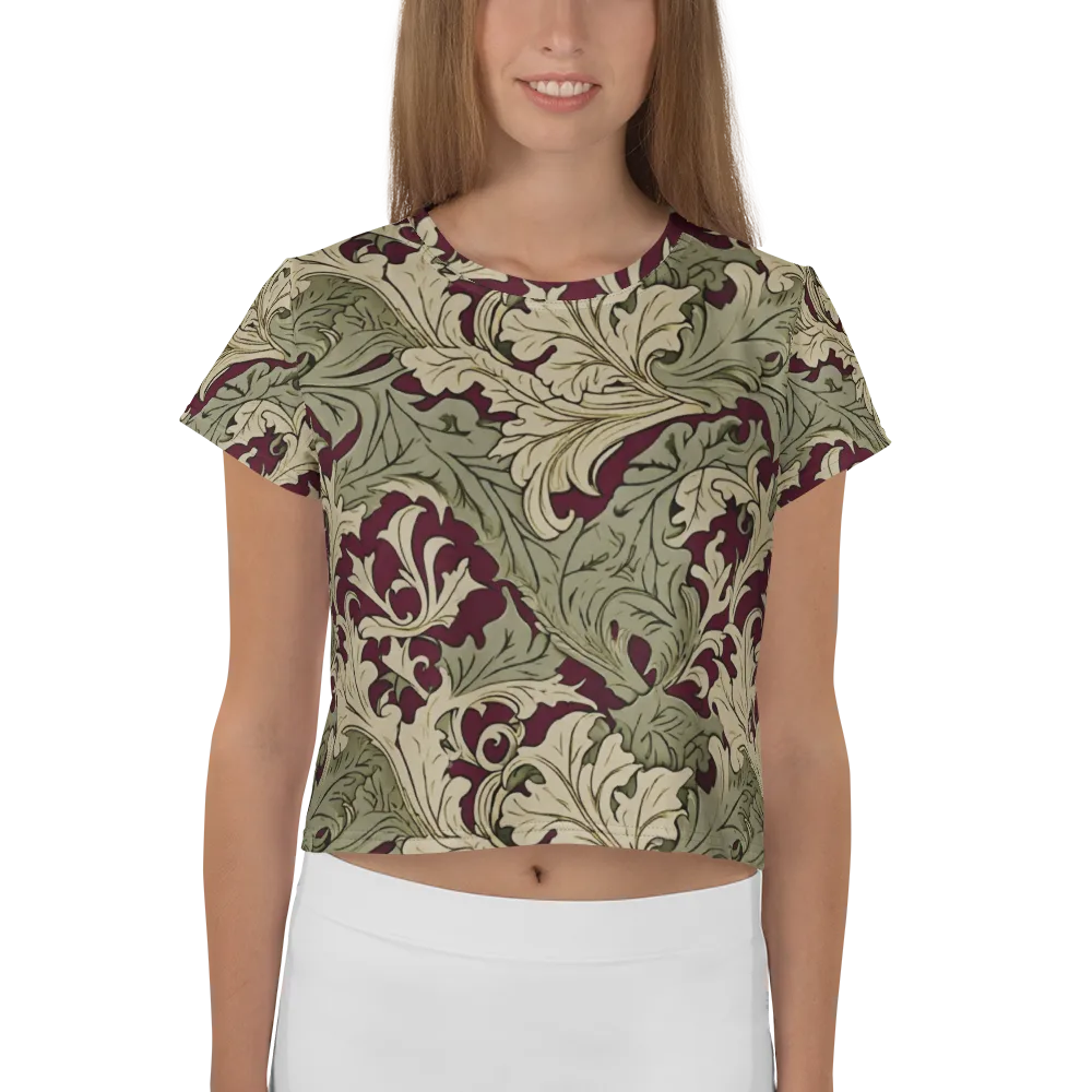 Acanthus Nocturne on Crop Tee — Front