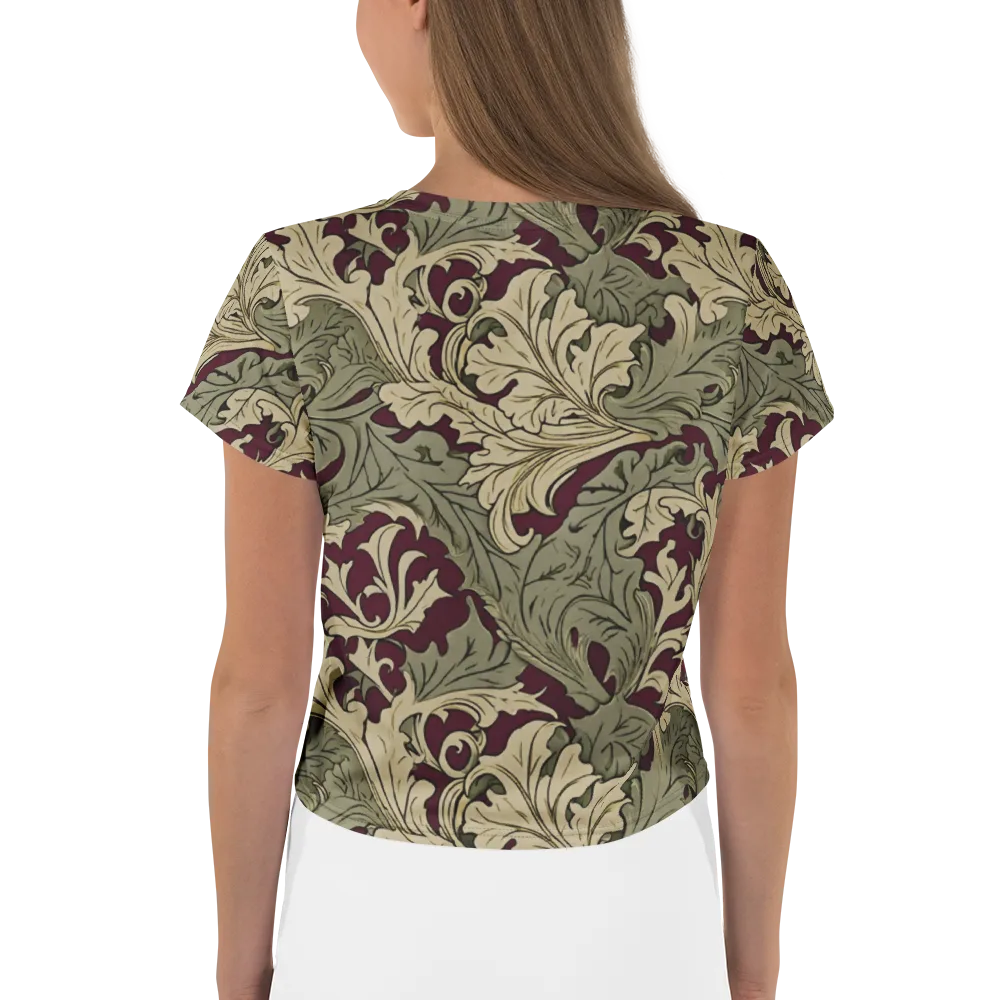 Acanthus Nocturne on Crop Tee — Back