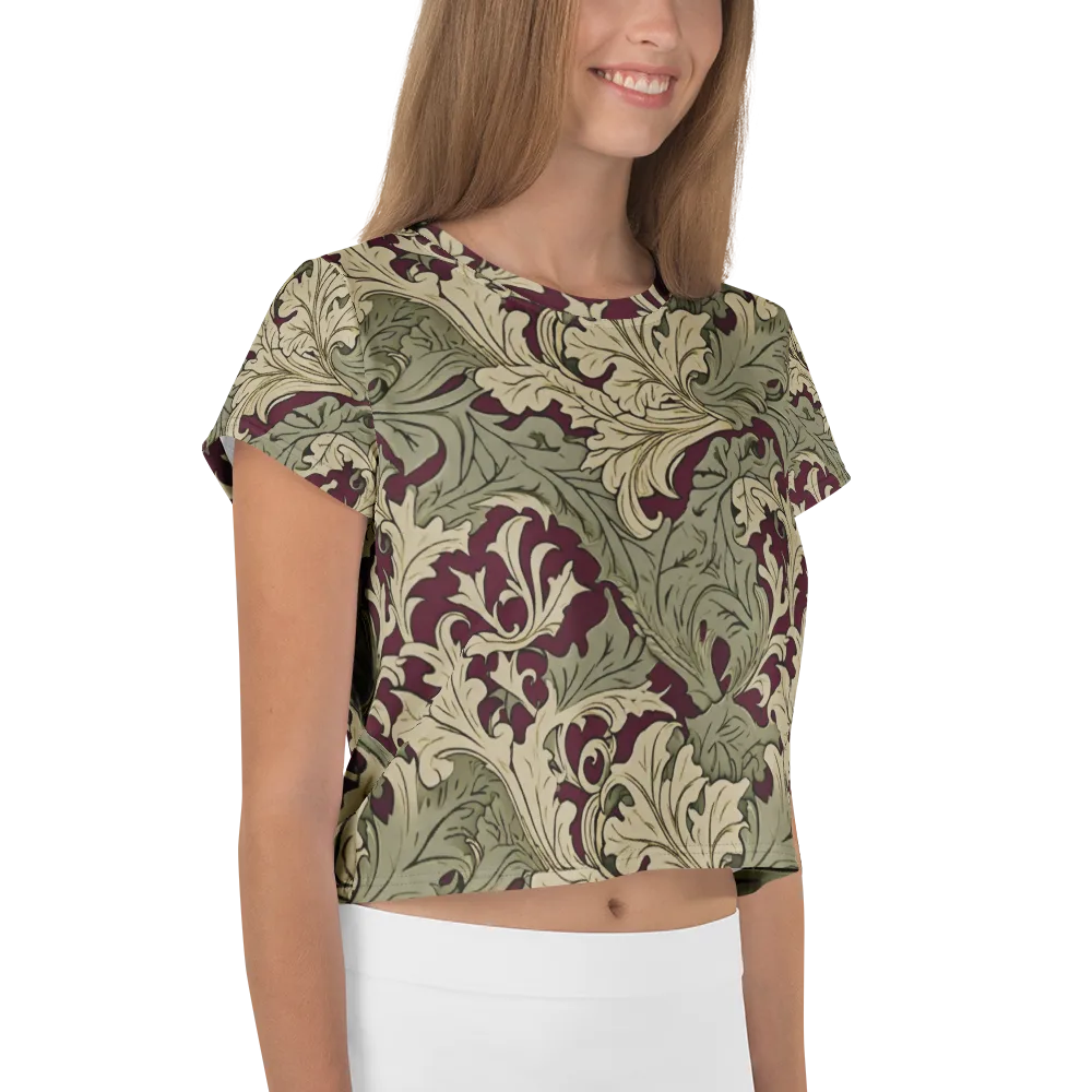 Acanthus Nocturne on Crop Tee — Right