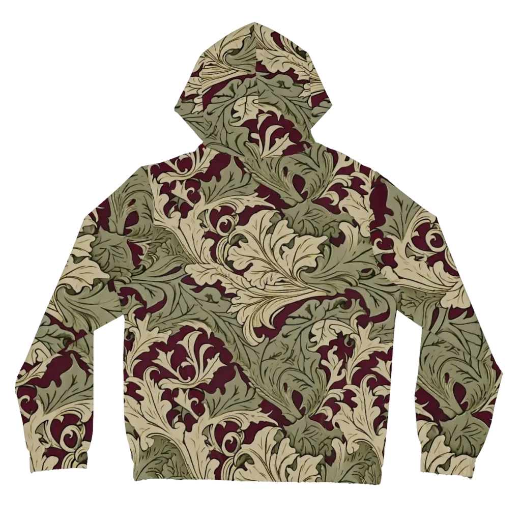 Acanthus Nocturne on Women's Full-Zip Hoodie — Back