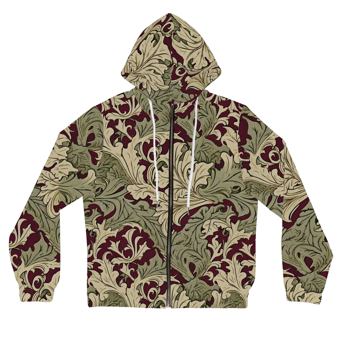 Acanthus Nocturne on Women's Full-Zip Hoodie — Front