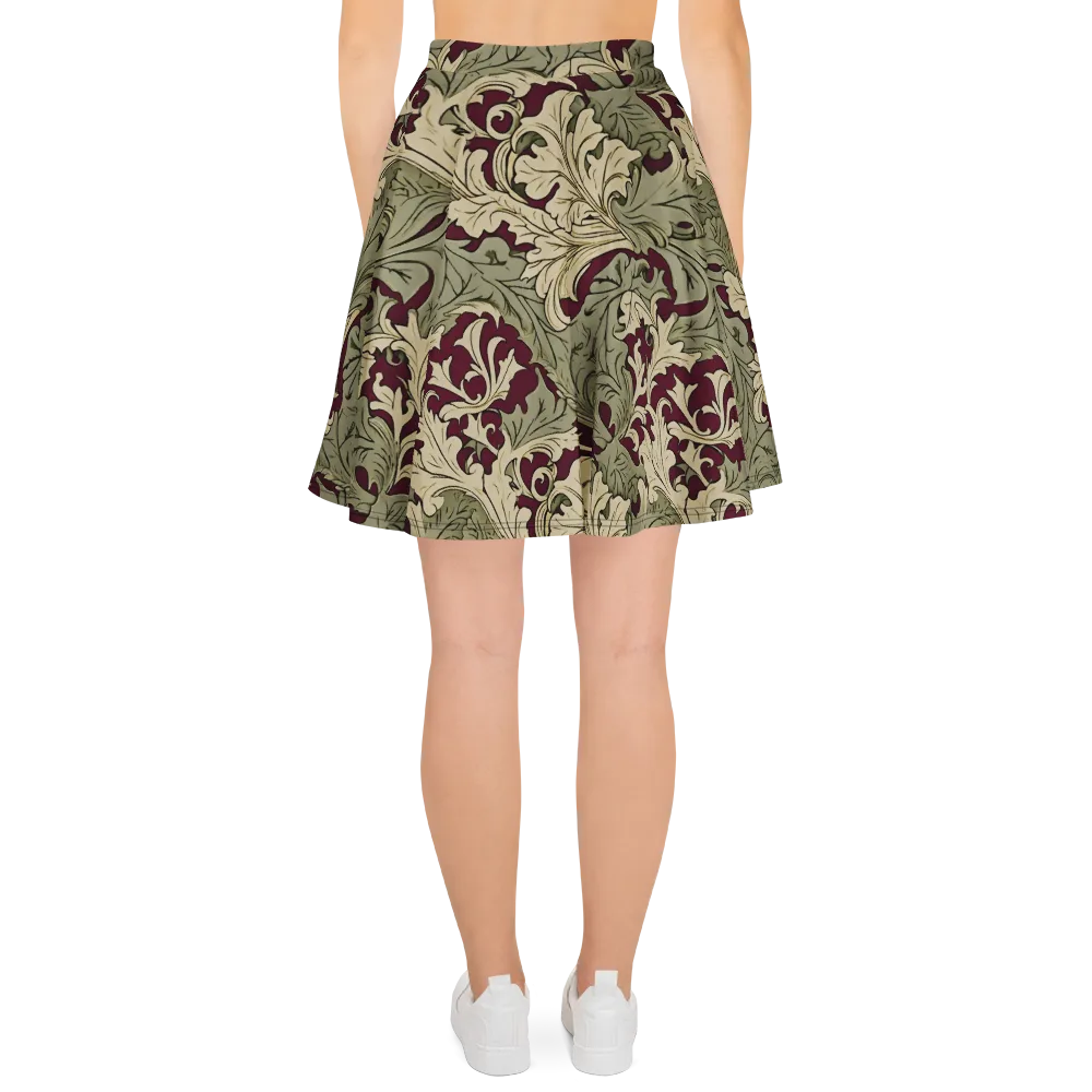 Acanthus Nocturne on Skater Skirt — Back