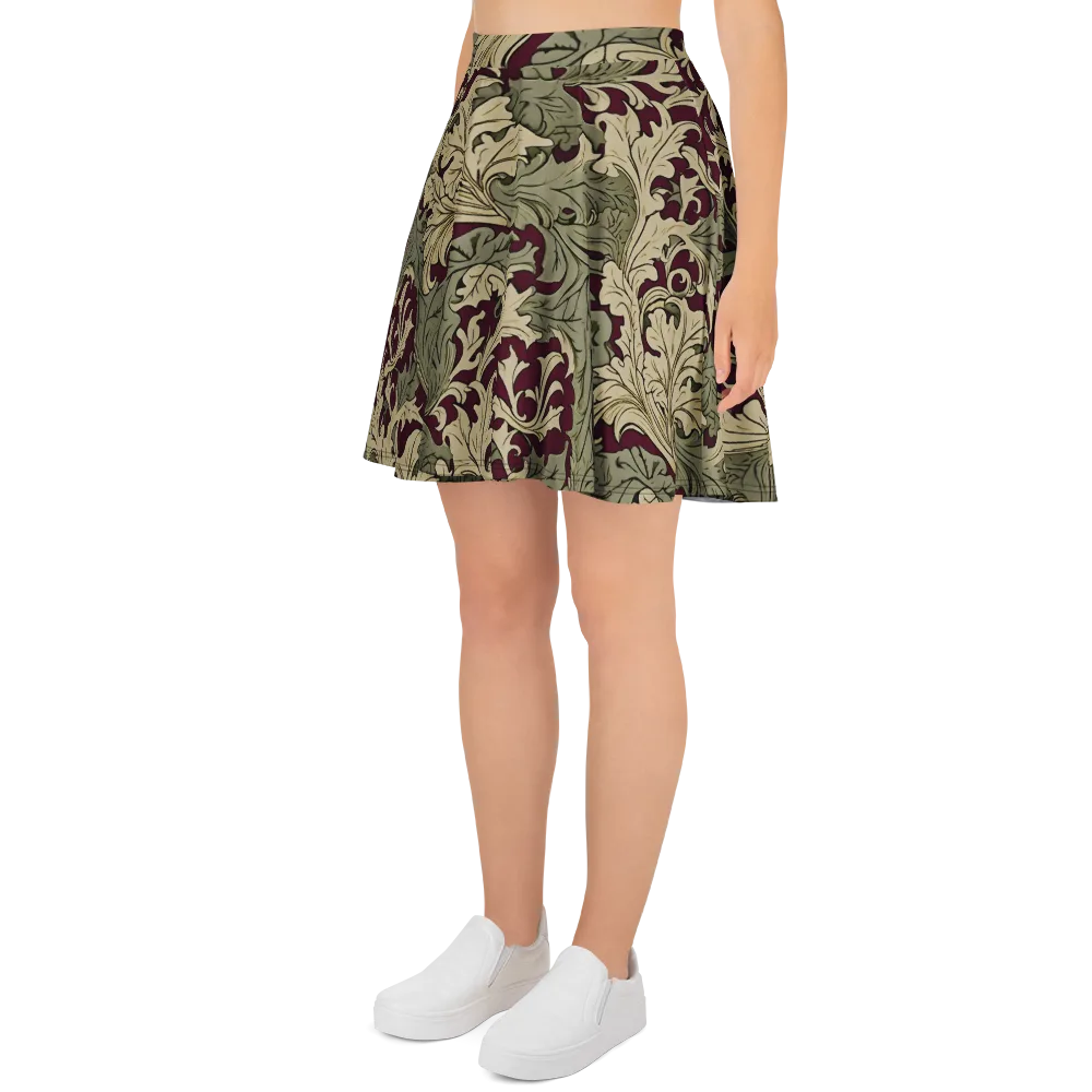 Acanthus Nocturne on Skater Skirt — Left