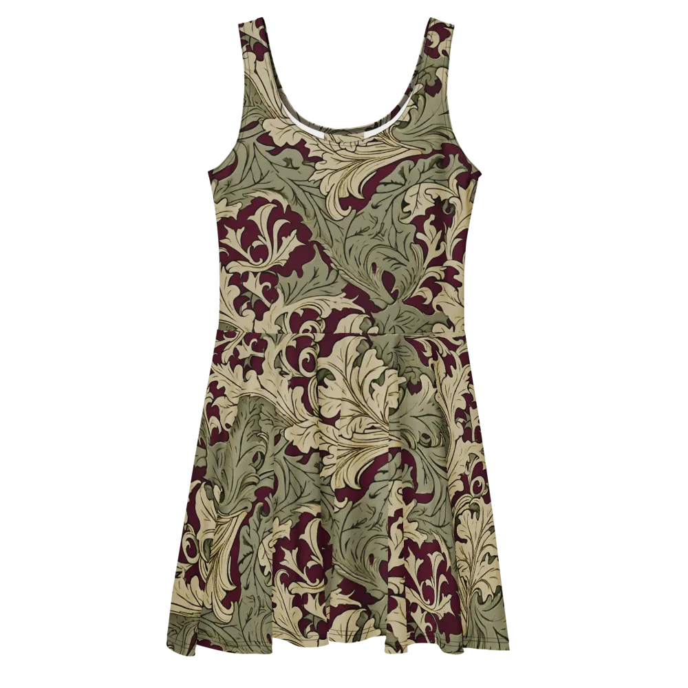 Acanthus Nocturne on Skater Dress — Front