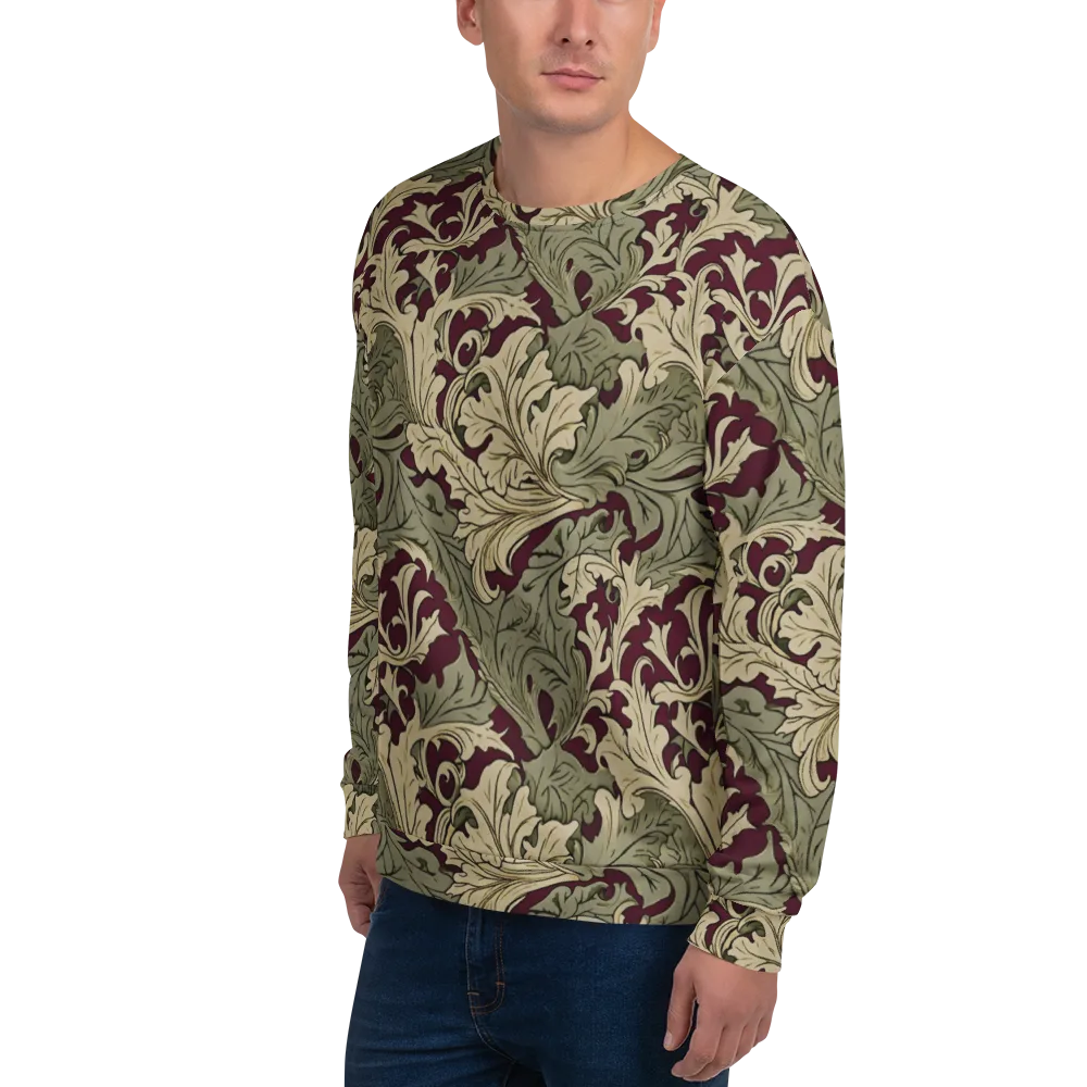 Acanthus Nocturne on Sweatshirt — Left Front