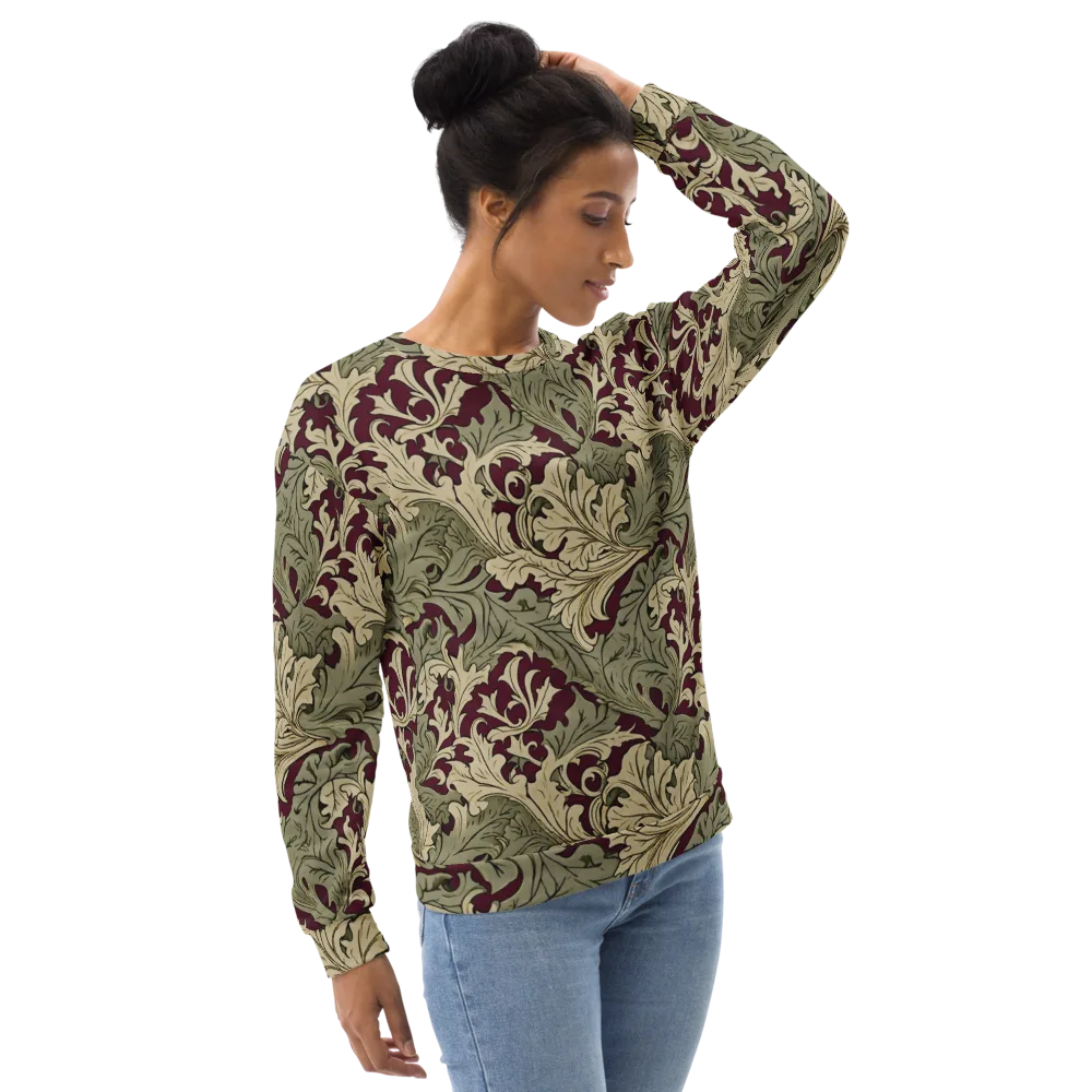 Acanthus Nocturne on Sweatshirt — Right Front