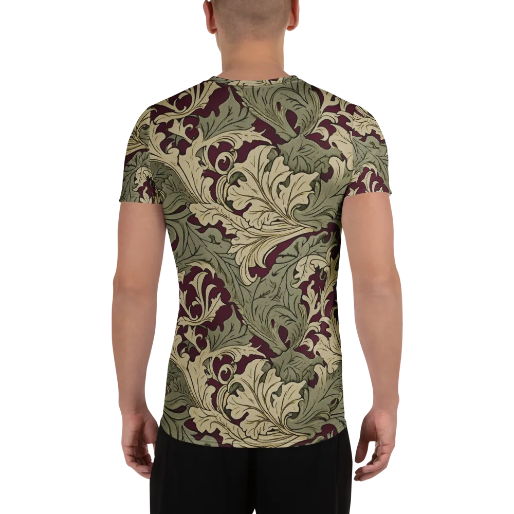 Acanthus Nocturne on Men's Athletic T-Shirt — Back