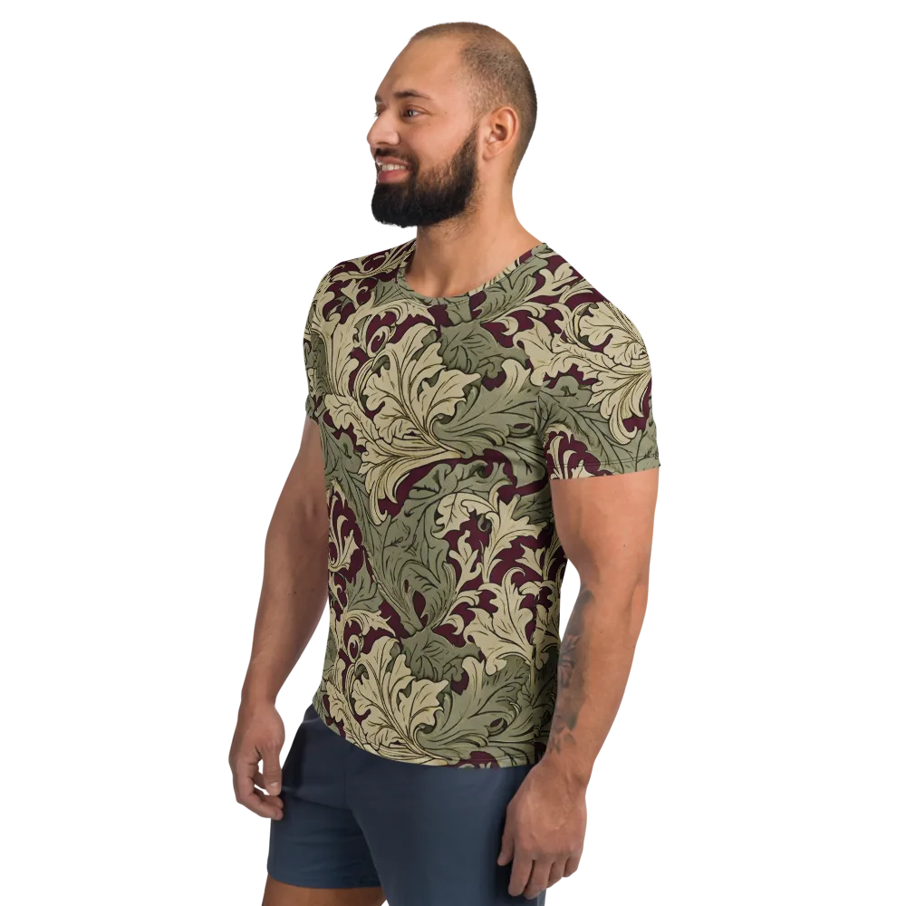 Acanthus Nocturne on Men's Athletic T-Shirt — Left
