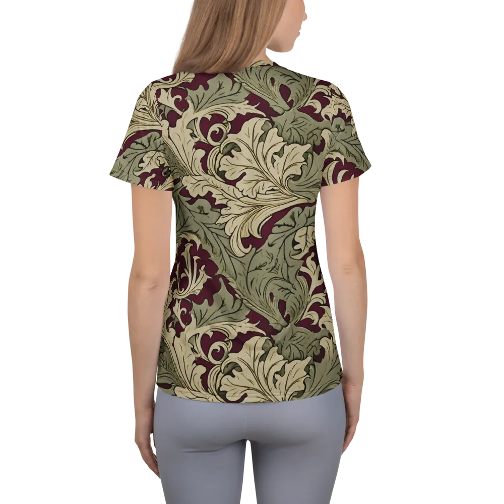 Acanthus Nocturne on Women's Athletic T-Shirt — Back