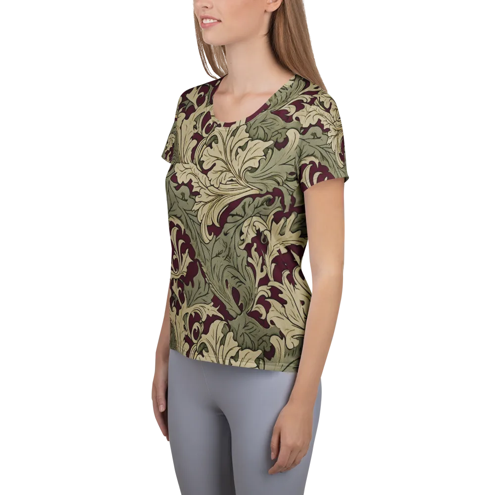 Acanthus Nocturne on Women's Athletic T-Shirt — Left