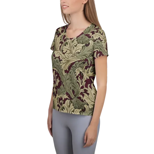 Acanthus Nocturne on a Women's Athletic T-Shirt