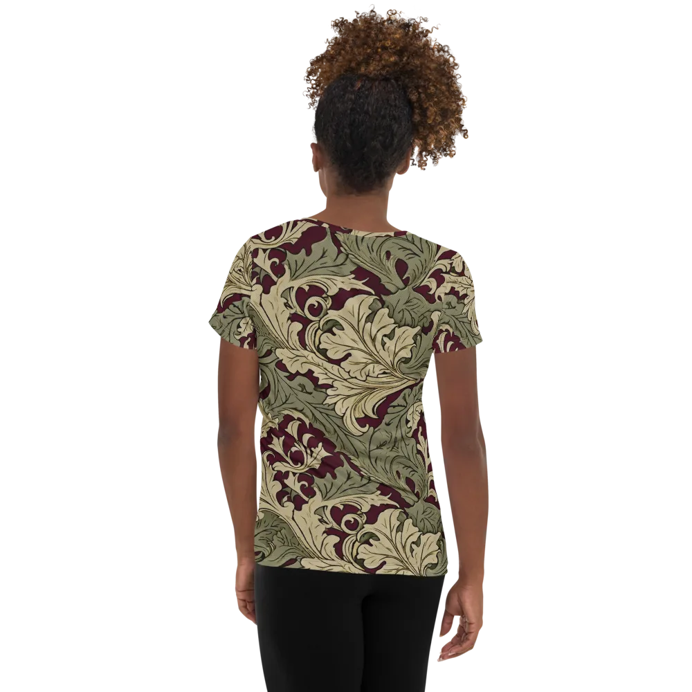 Acanthus Nocturne on Women's Athletic T-Shirt — Back