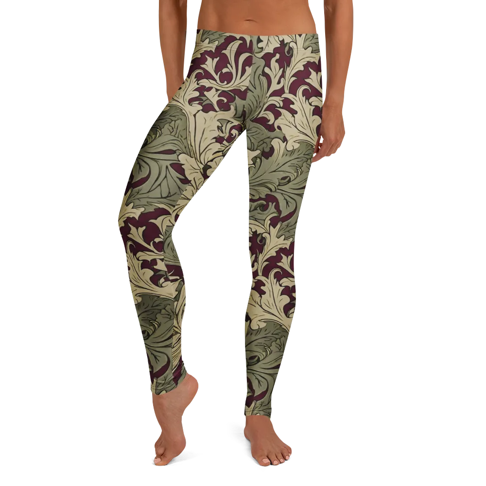 Acanthus Nocturne on Leggings — Front
