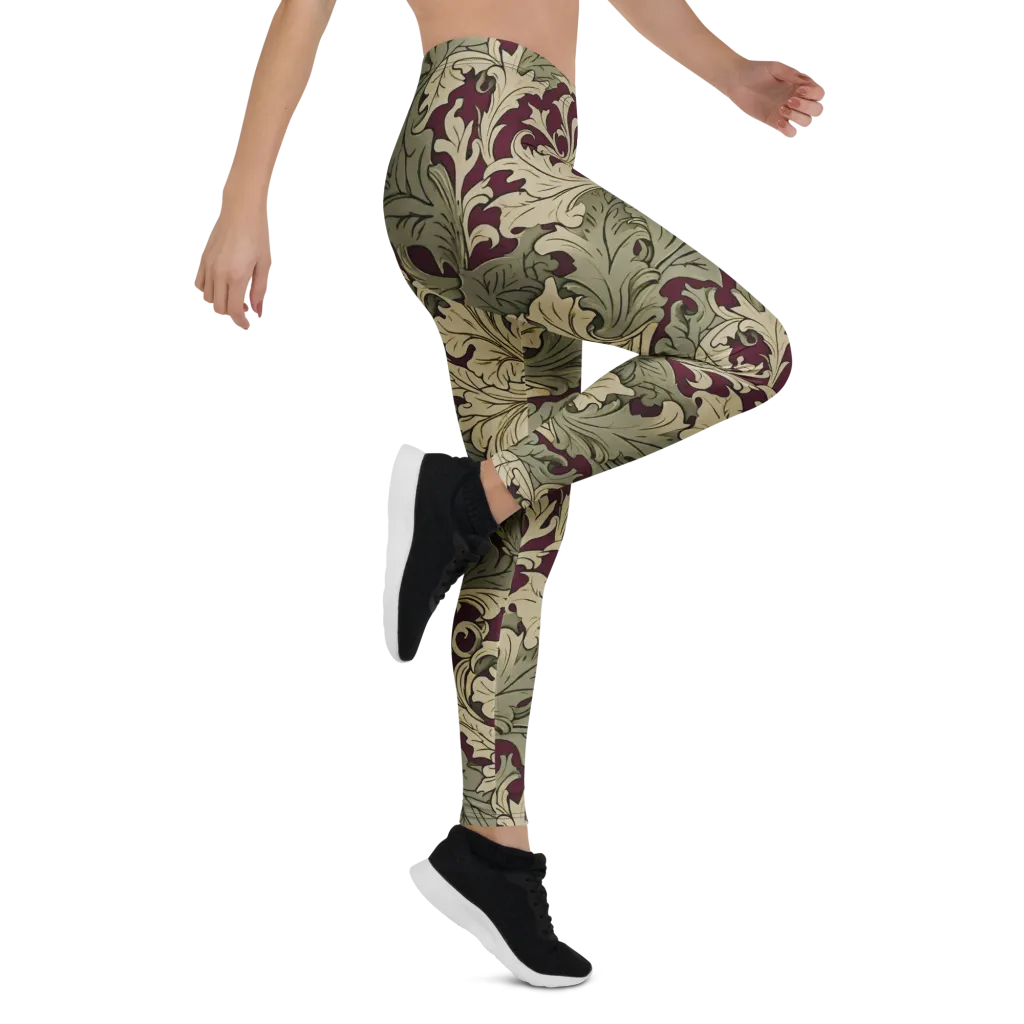 Acanthus Nocturne on Leggings — Right