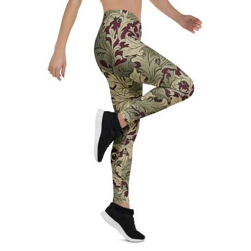 Acanthus Nocturne on a Leggings