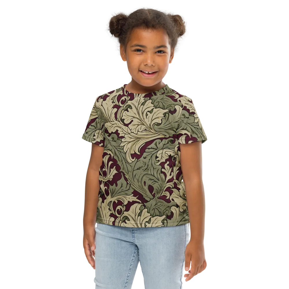 Acanthus Nocturne on Kids Crew Neck T-Shirt — Front