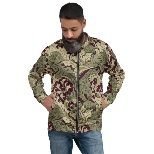 Acanthus Nocturne on a Bomber Jacket