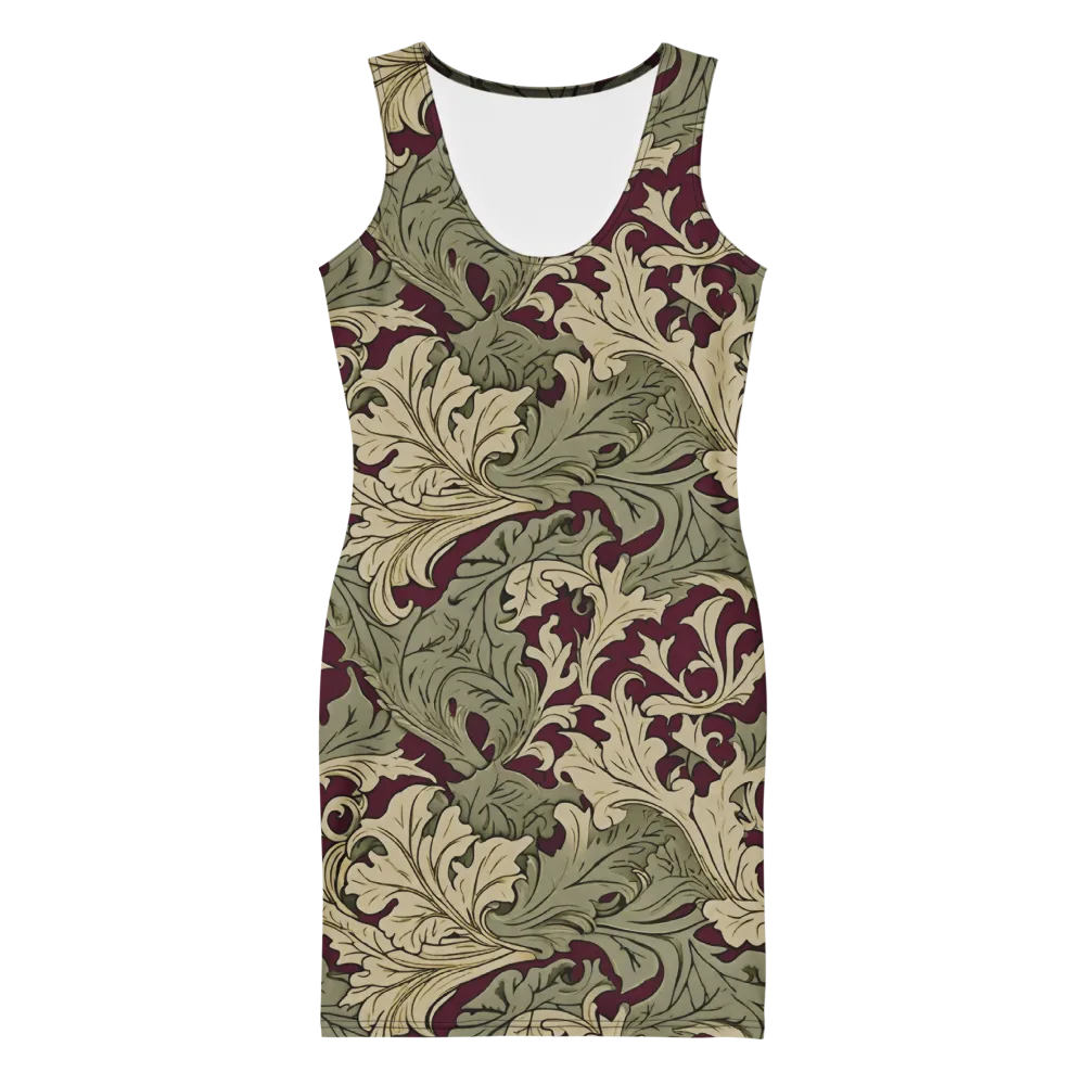 Acanthus Nocturne on Bodycon Dress — Front