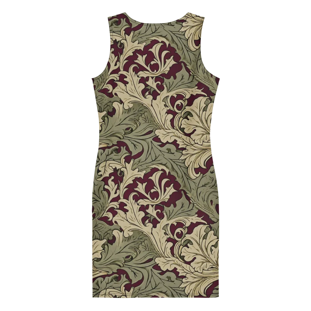 Acanthus Nocturne on Bodycon Dress — Back