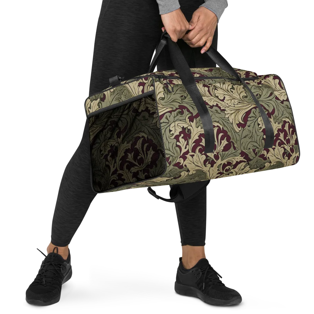 Acanthus Nocturne on Duffle Bag — Right Front