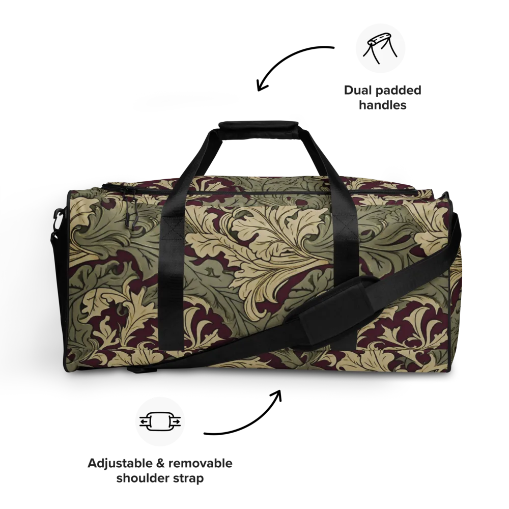 Acanthus Nocturne on Duffle Bag — Front
