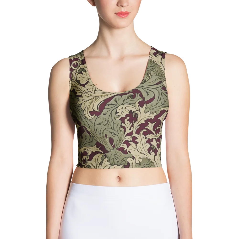 Acanthus Nocturne on Crop Top — Front
