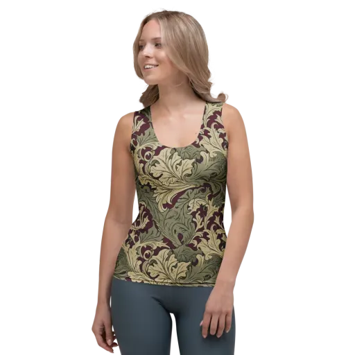 Acanthus Nocturne on a Women's Tank Top