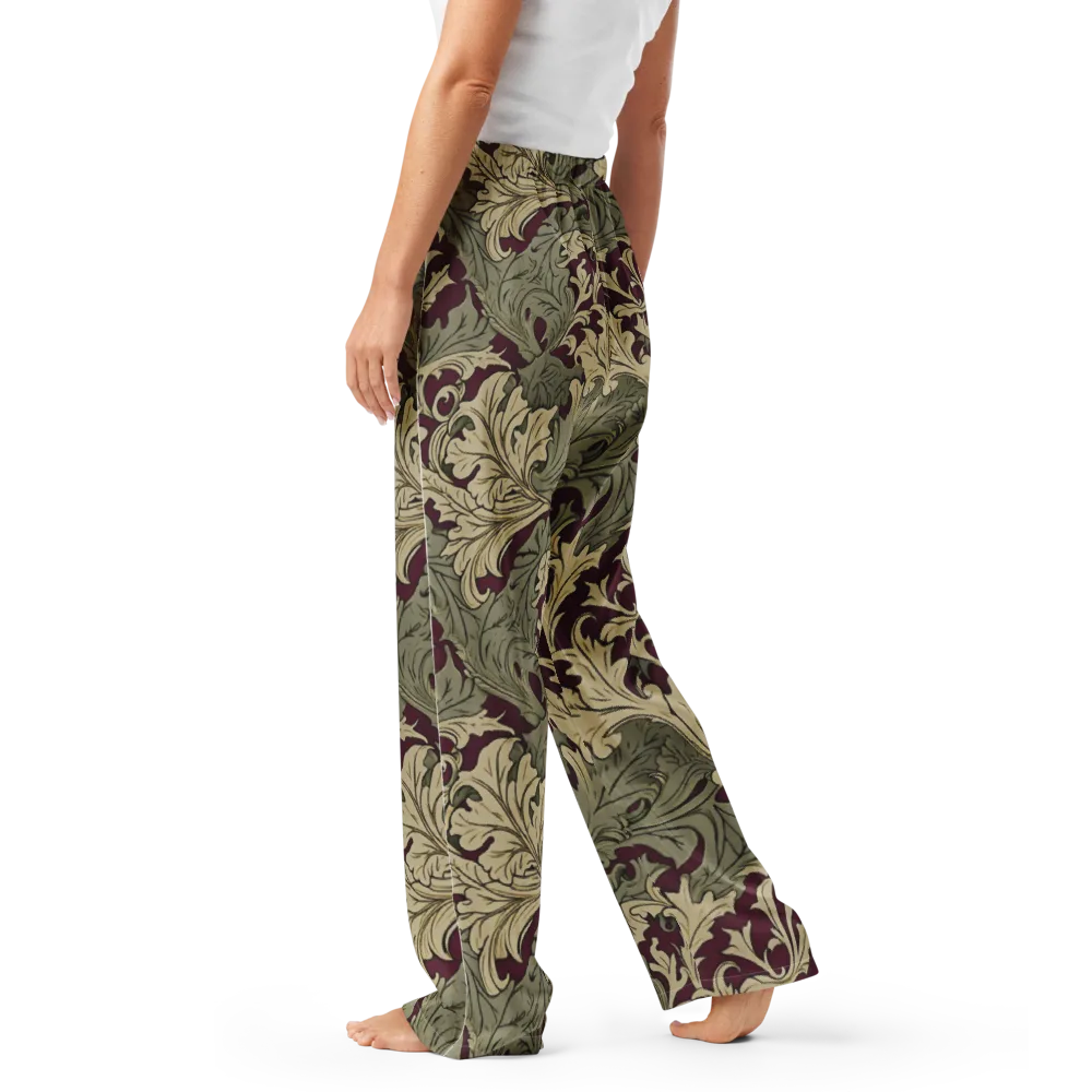 Acanthus Nocturne on Women's Pajama Pants — Left