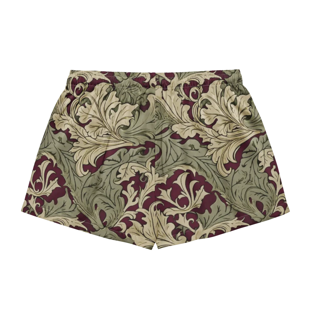 Acanthus Nocturne on Women's Pajama Shorts — Back