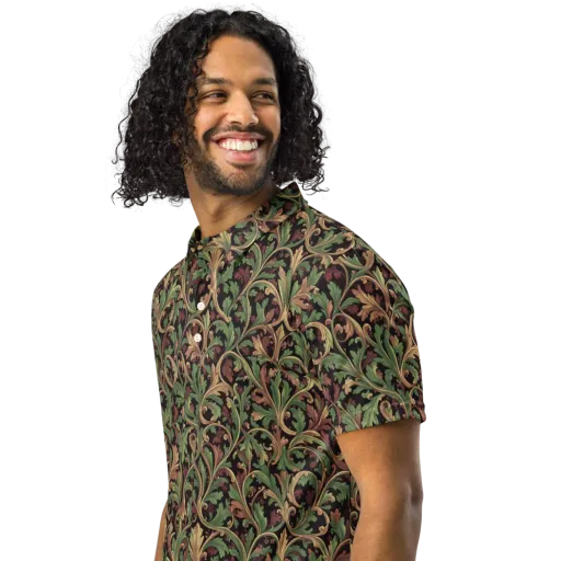 Verdant Baroque on a Men's Slim Fit Polo Shirt
