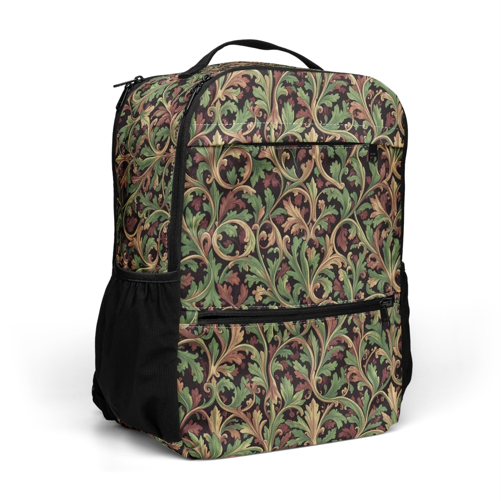 Verdant Baroque on Utility Backpack — Right Front