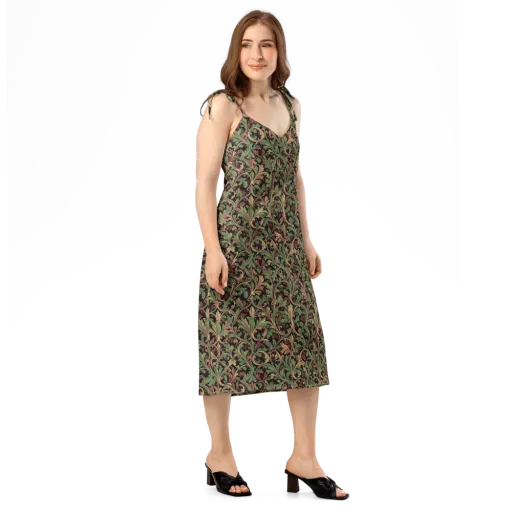 Verdant Baroque on a Slip Dress