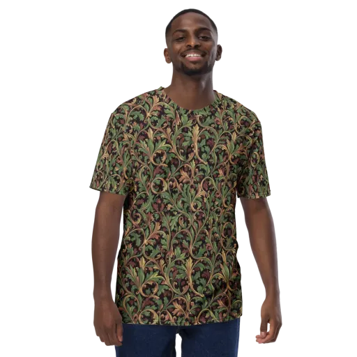 Verdant Baroque on a Men's Crew Neck T-Shirt