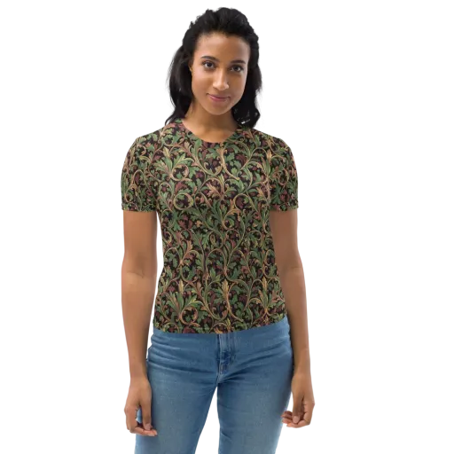 Verdant Baroque on a Women's Crew Neck T-Shirt