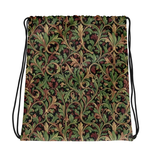 Verdant Baroque on a Drawstring Bag