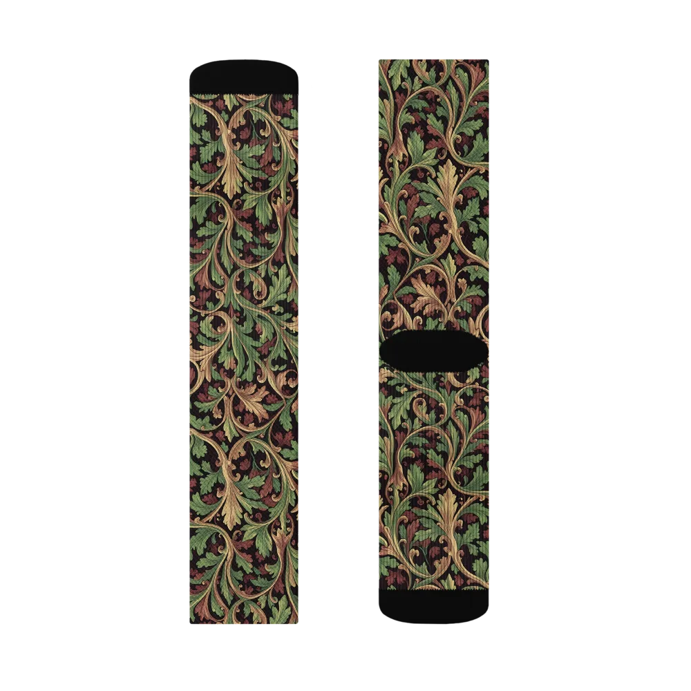 Verdant Baroque on Socks — Right Sock
