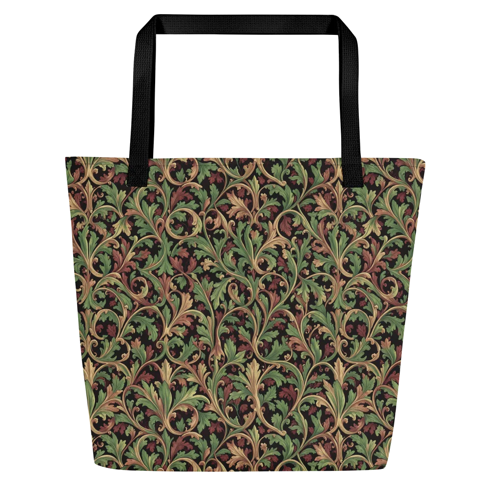 Verdant Baroque on Large Tote Bag W/ Pocket — Front