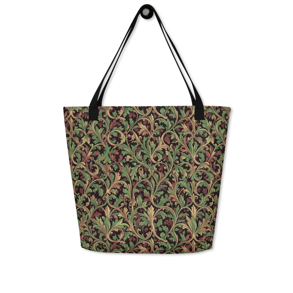 Verdant Baroque on Large Tote Bag W/ Pocket — Front