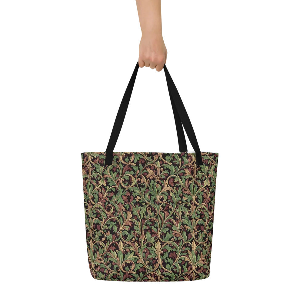 Verdant Baroque on Large Tote Bag W/ Pocket — Front