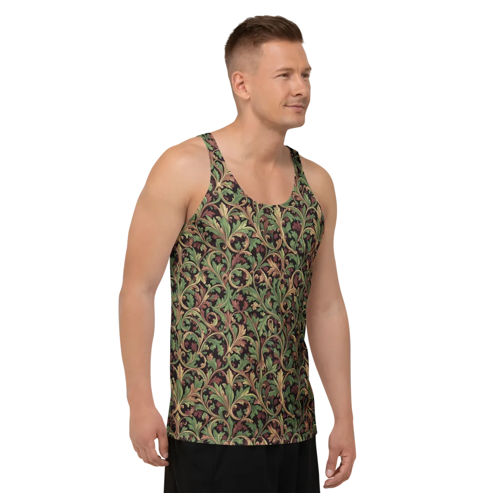 Verdant Baroque on Men's Tank Top — Right Front