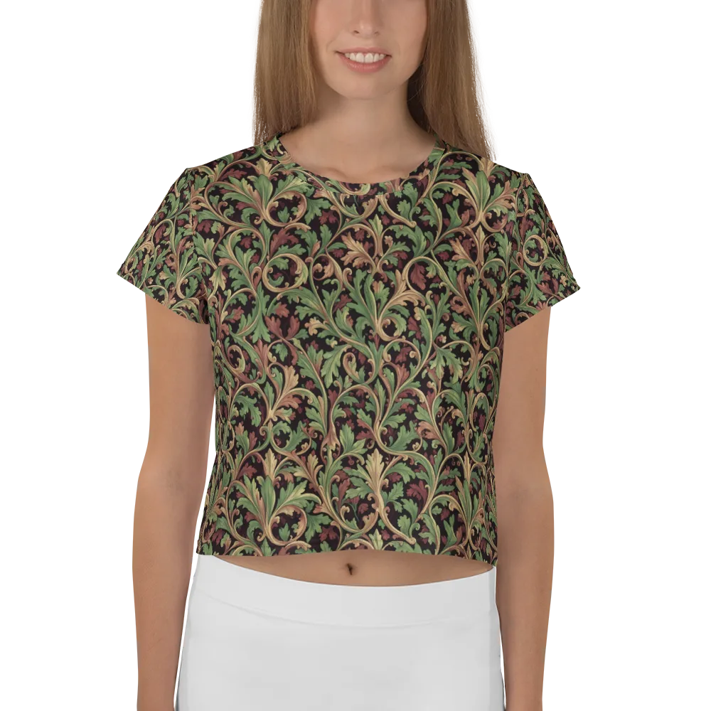 Verdant Baroque on Crop Tee — Front