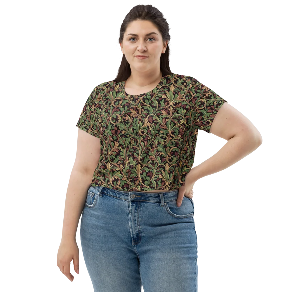 Verdant Baroque on Crop Tee — Front