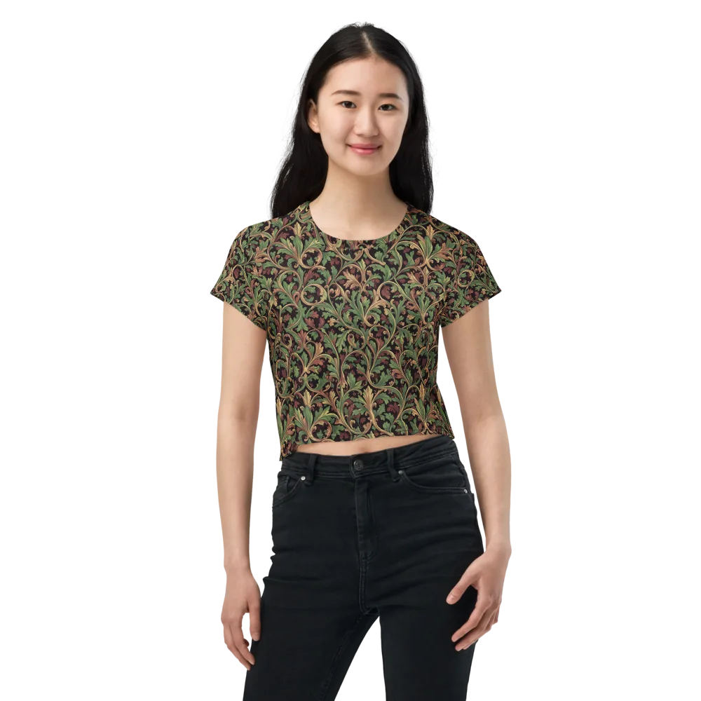 Verdant Baroque on Crop Tee — Front
