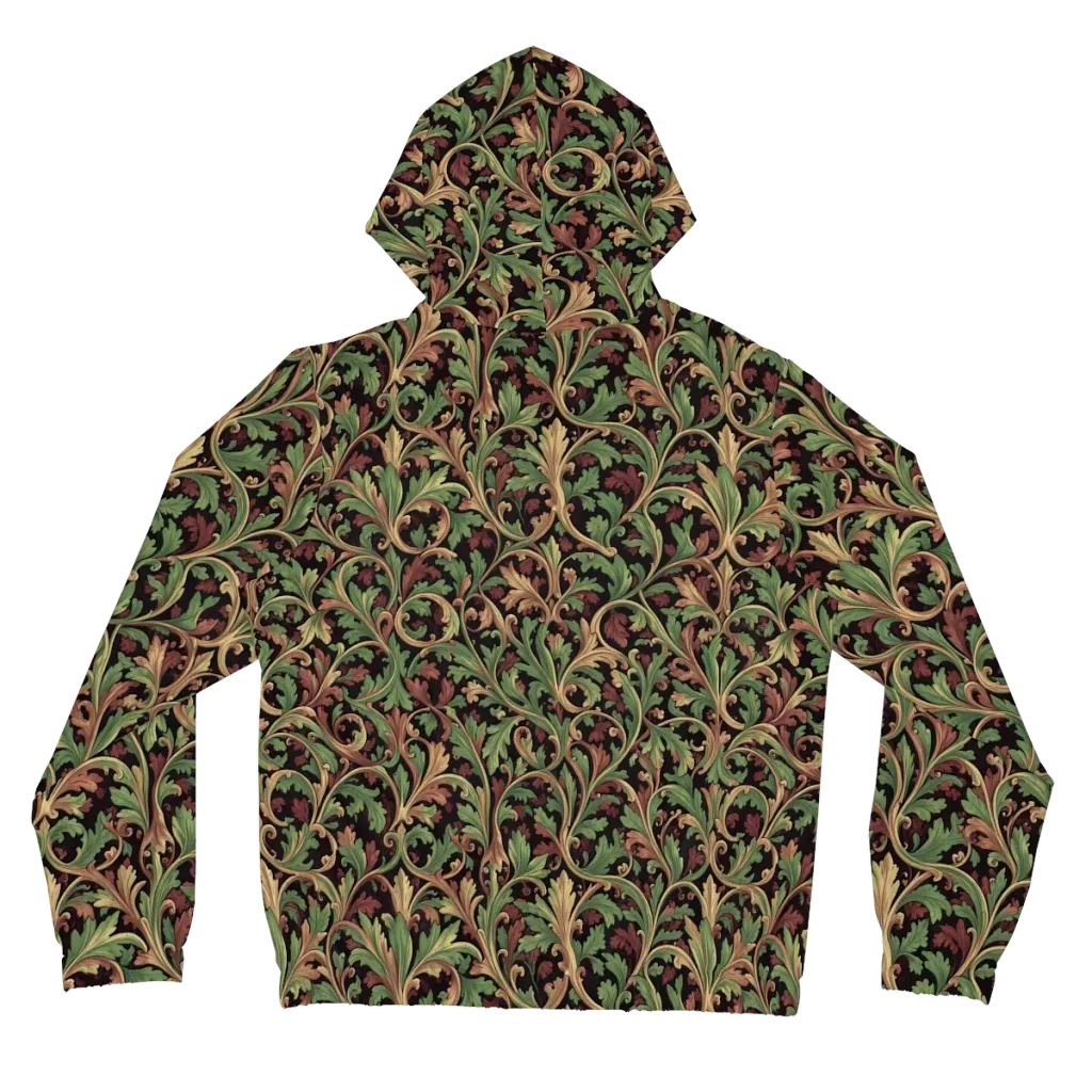 Verdant Baroque on Women's Full-Zip Hoodie — Back