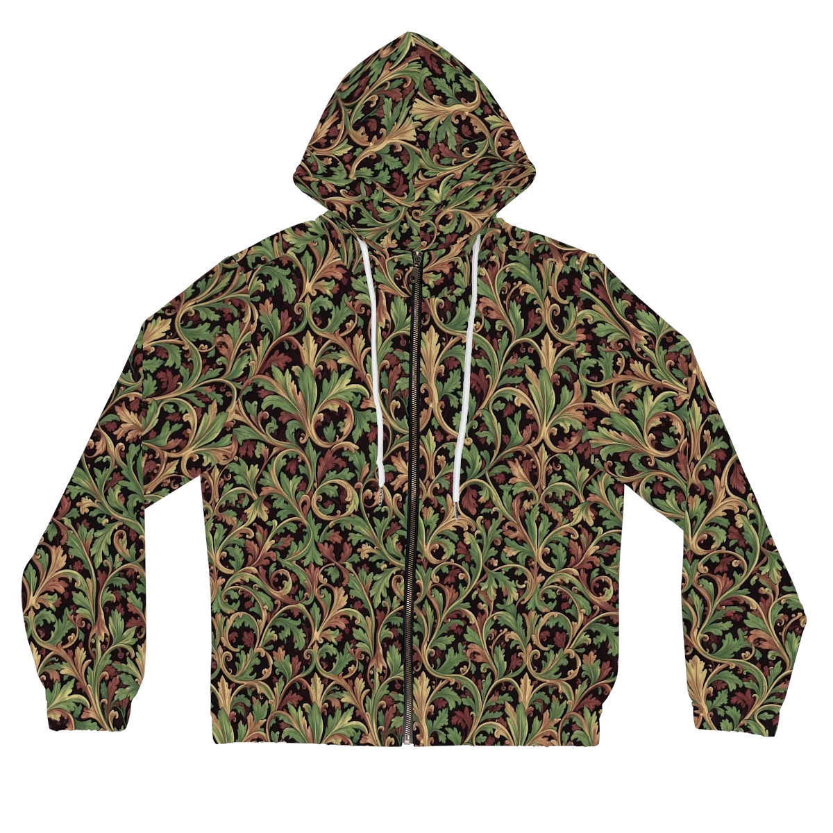 Verdant Baroque on Women's Full-Zip Hoodie — Front