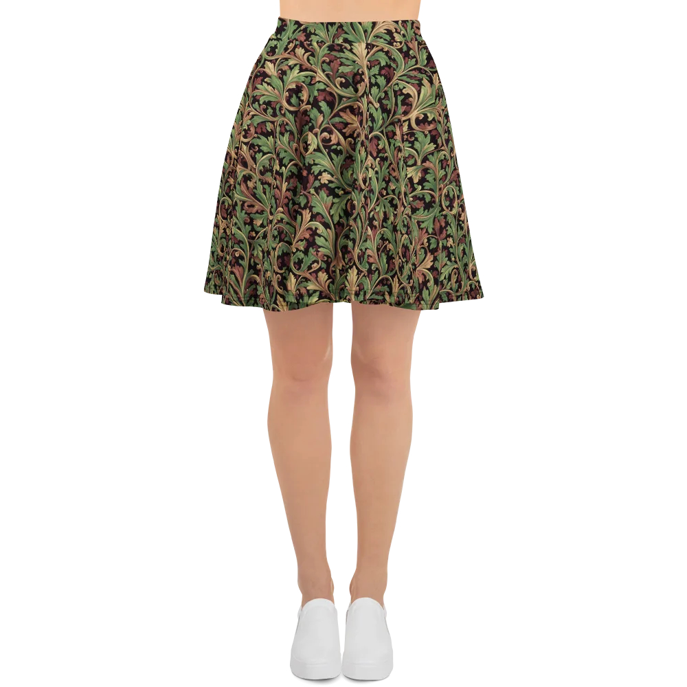 Verdant Baroque on Skater Skirt — Front