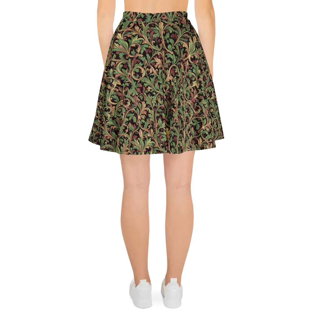 Verdant Baroque on Skater Skirt — Back